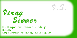 virag simmer business card
